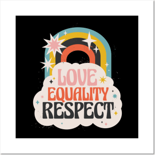 LGBT Love Equality and Respect Pride Posters and Art